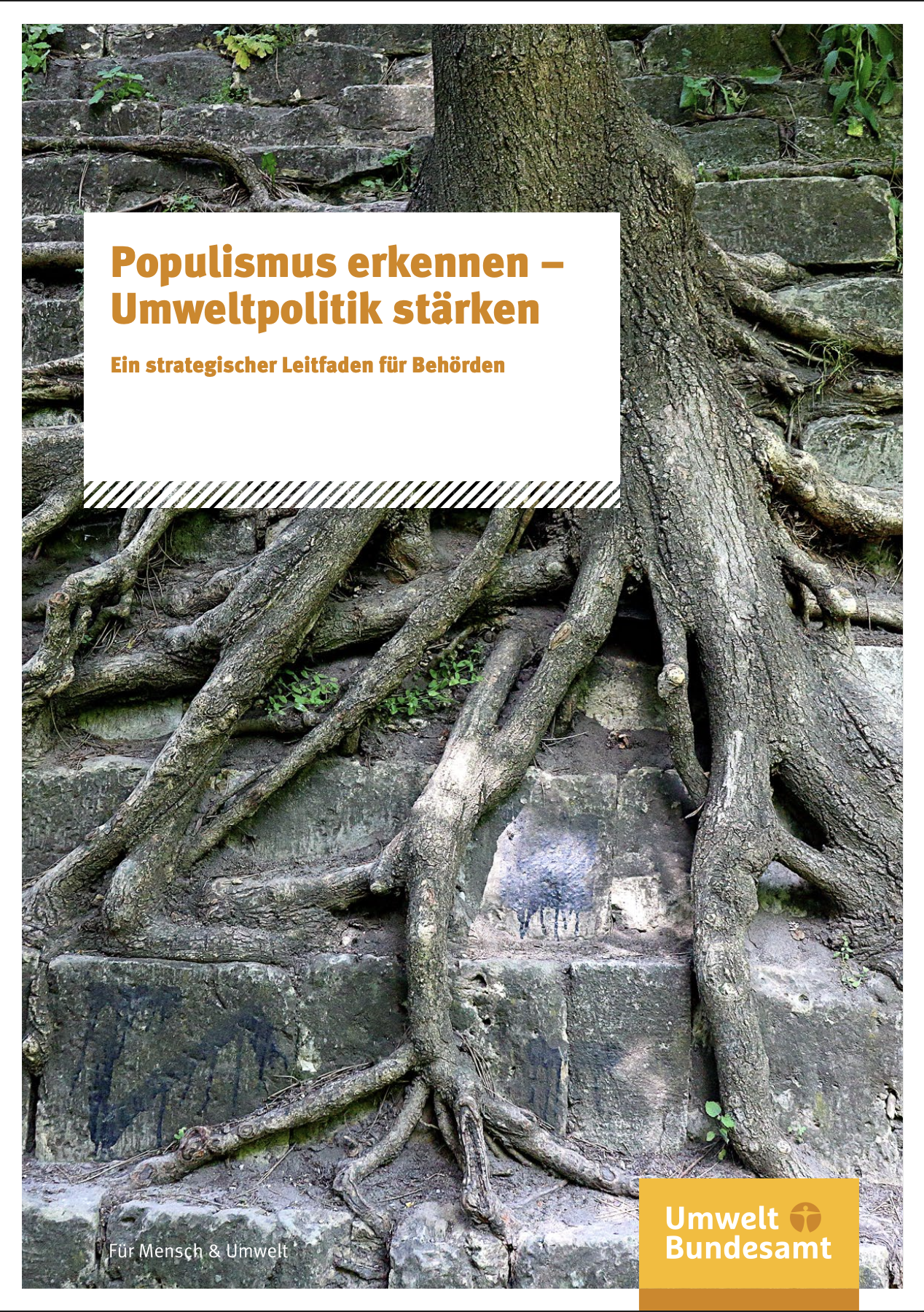 Covergrafik der UBA Publikation: „Populismus erkennen – Umweltpolitik stärken“