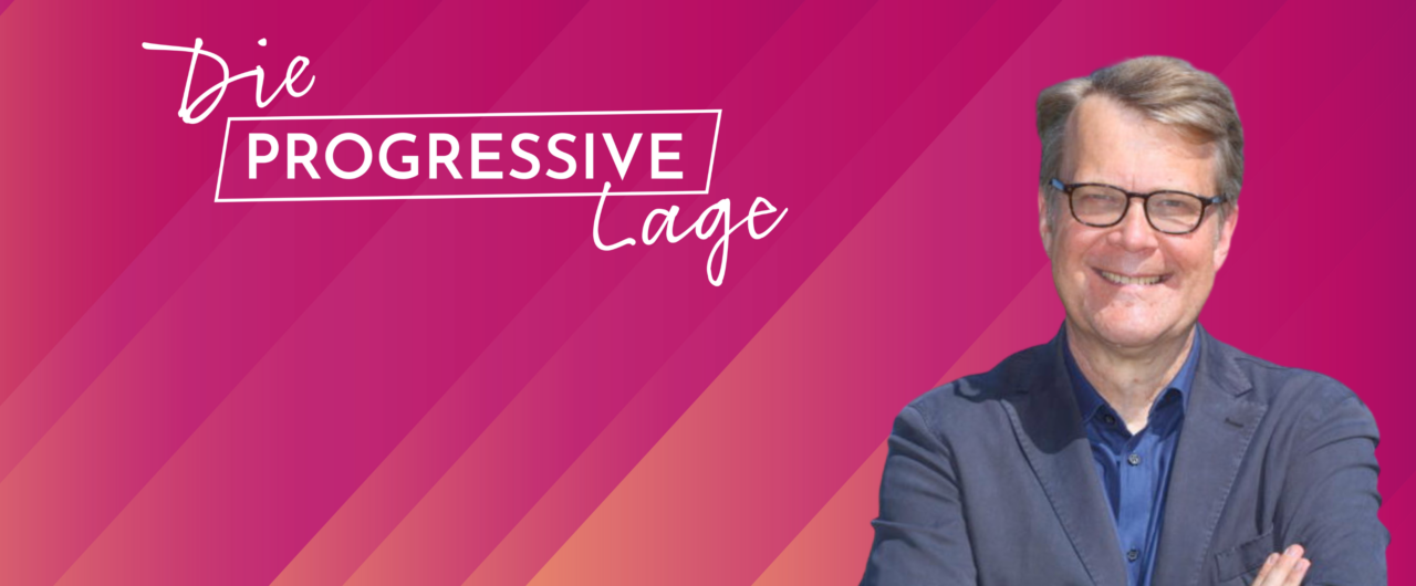 Header der Progressiven Lage mit Portrait von Robert Vehrkamp
