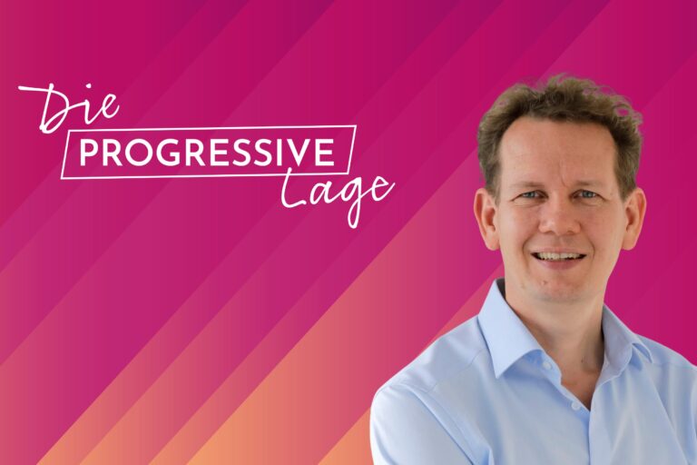 Headerbild für "Die Progressive Lage" mit Portrait von Autor Jan Engels.