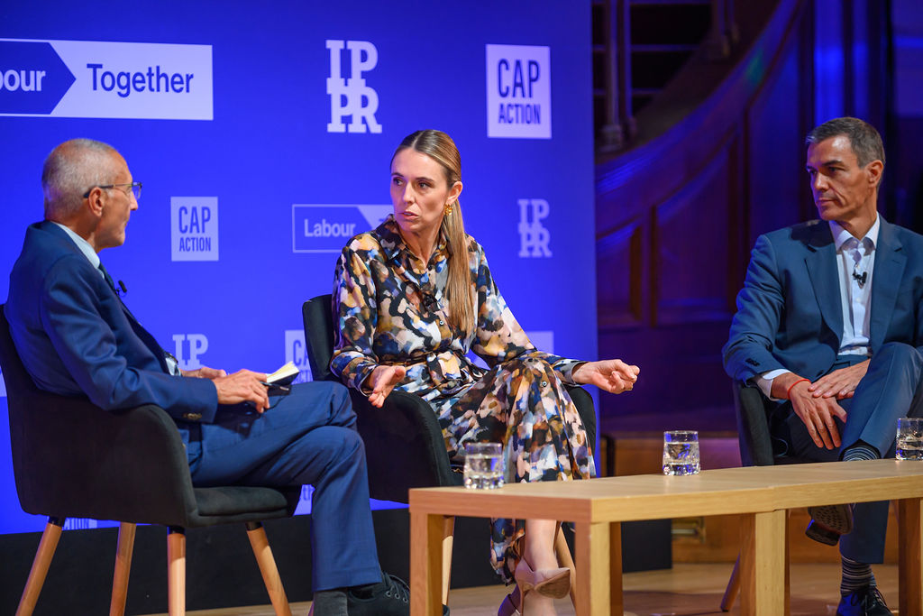 Panel: Jacinda Ardern, Pedro Sanchez